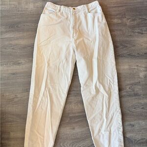 High Rise Cream Jeans